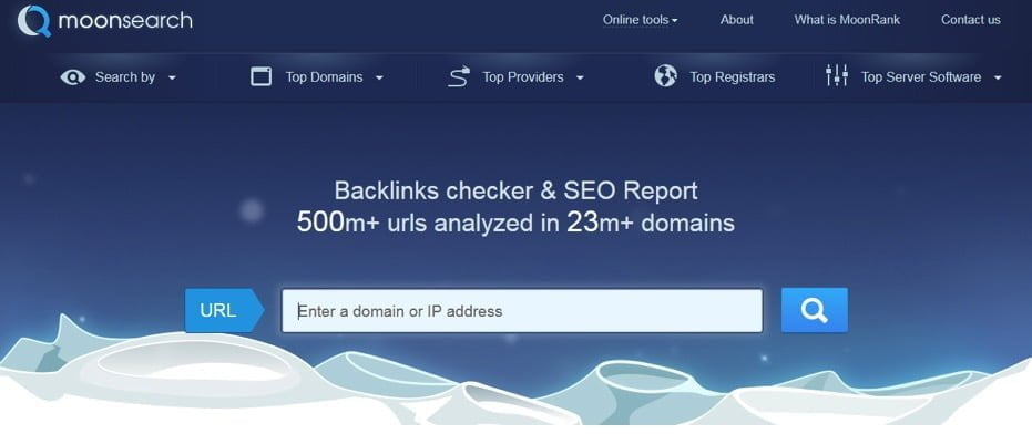Backlinks checker & SEO Report 500m+ urls analyzed in 23m+ domains